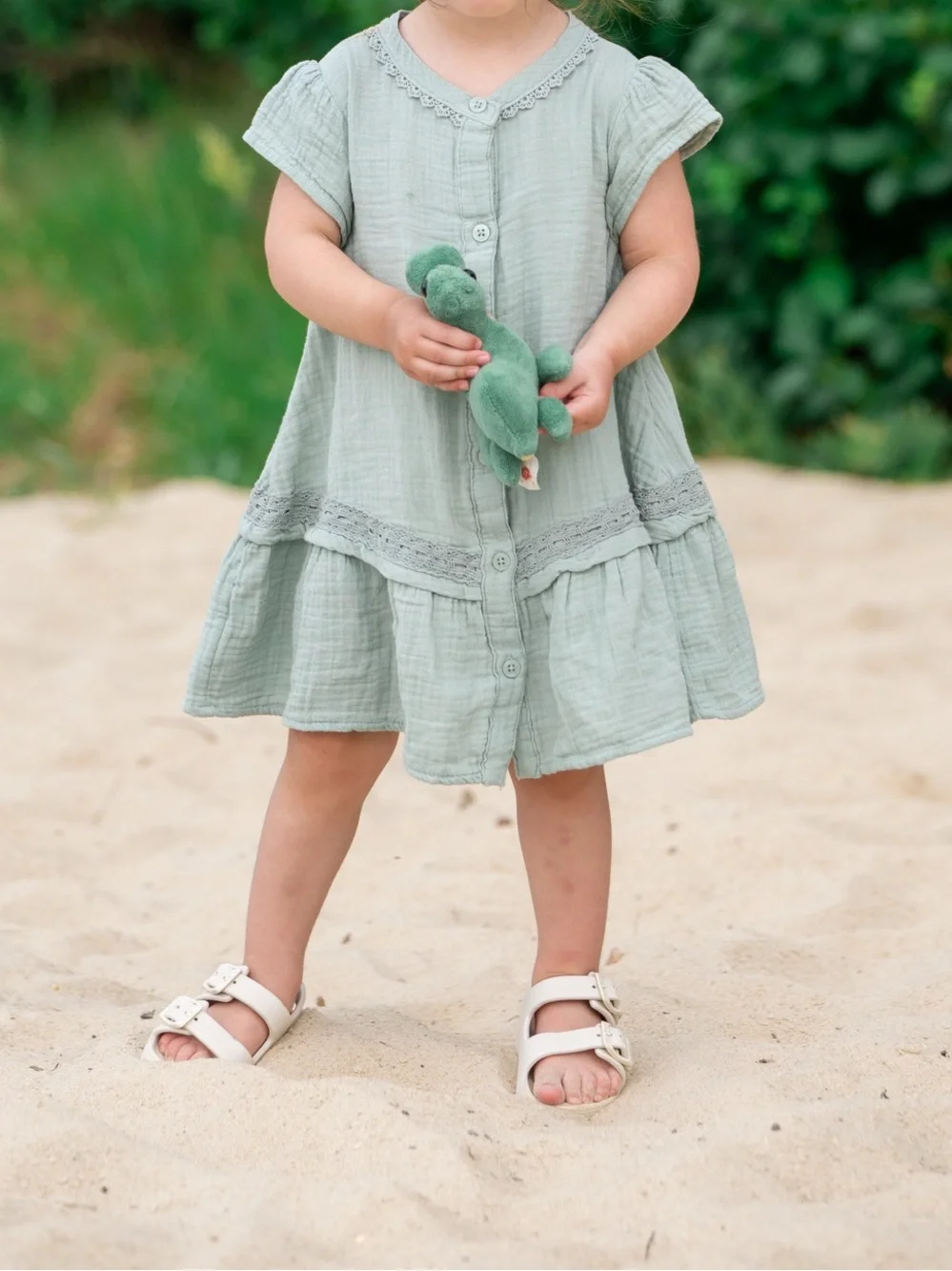 Carter's Little Planet Organic Mint Green Muslin Dress 24Months